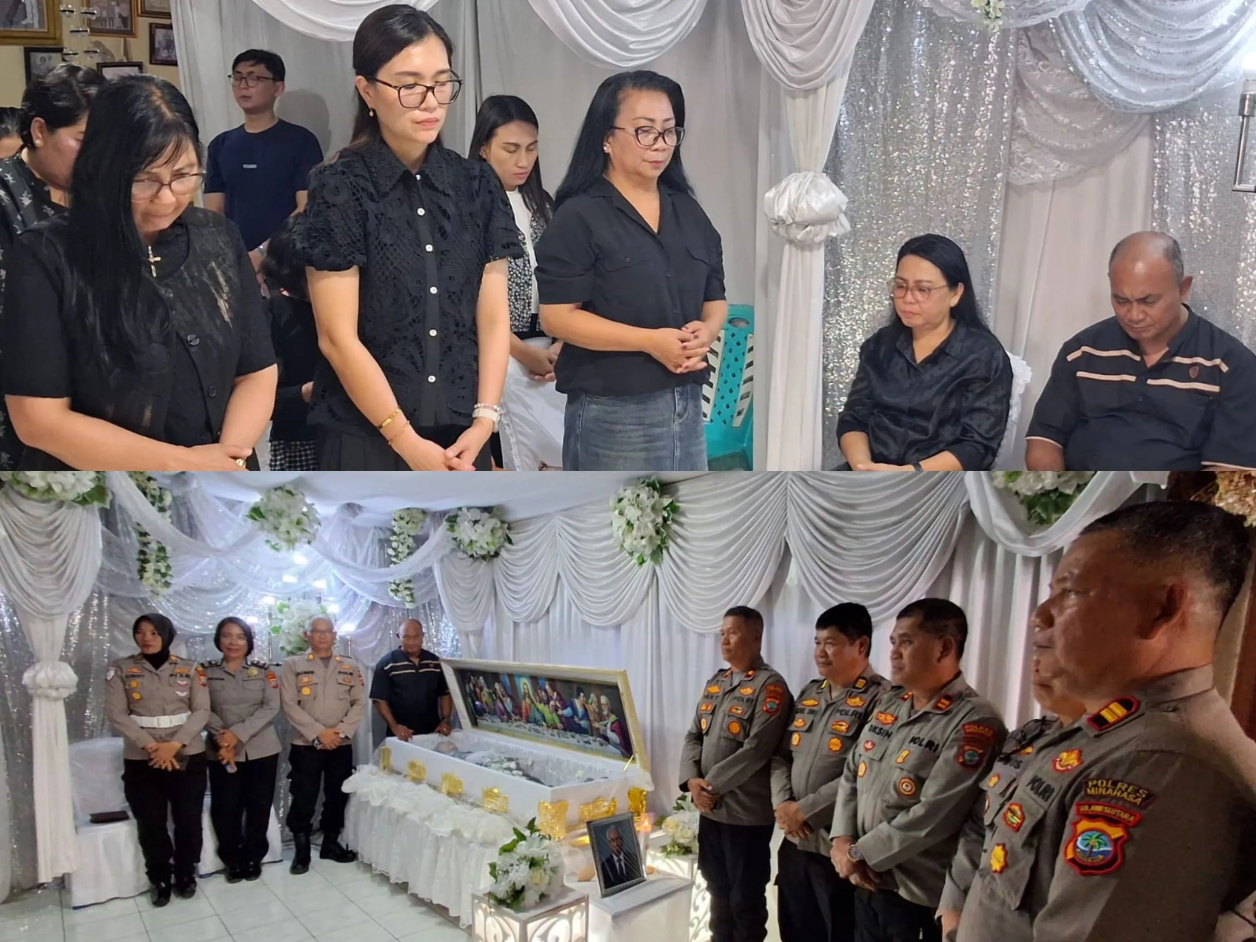 Tak Sekadar Rekan Kerja, Polres Minahasa Hadir di Tengah Kedukaan Kabag Ops