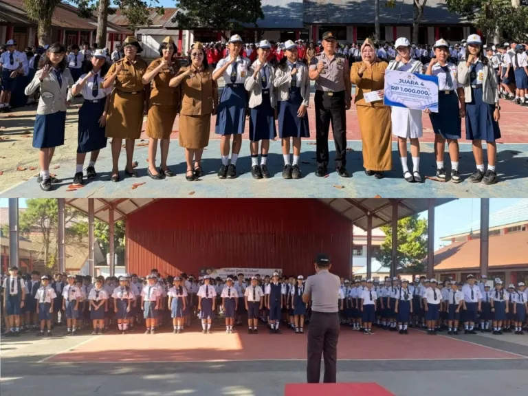 Polres Minahasa Sambangi Sekolah, Satuan Binmas Ajak Siswa Jaga Kamtibmas Sejak Dini