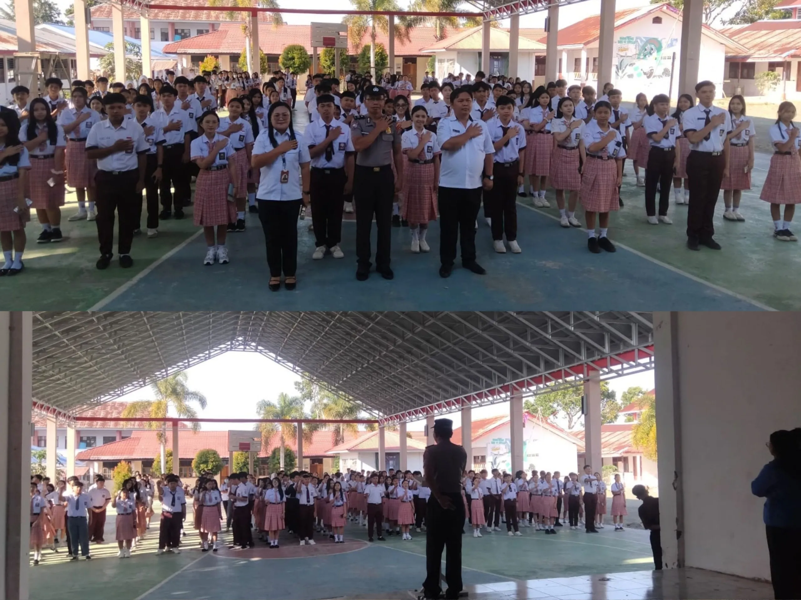 Cegah Kenakalan Remaja, KBO Sat Binmas Polres Minahasa Beri Imbauan Kamtibmas di SMA Negeri 1 Tondano