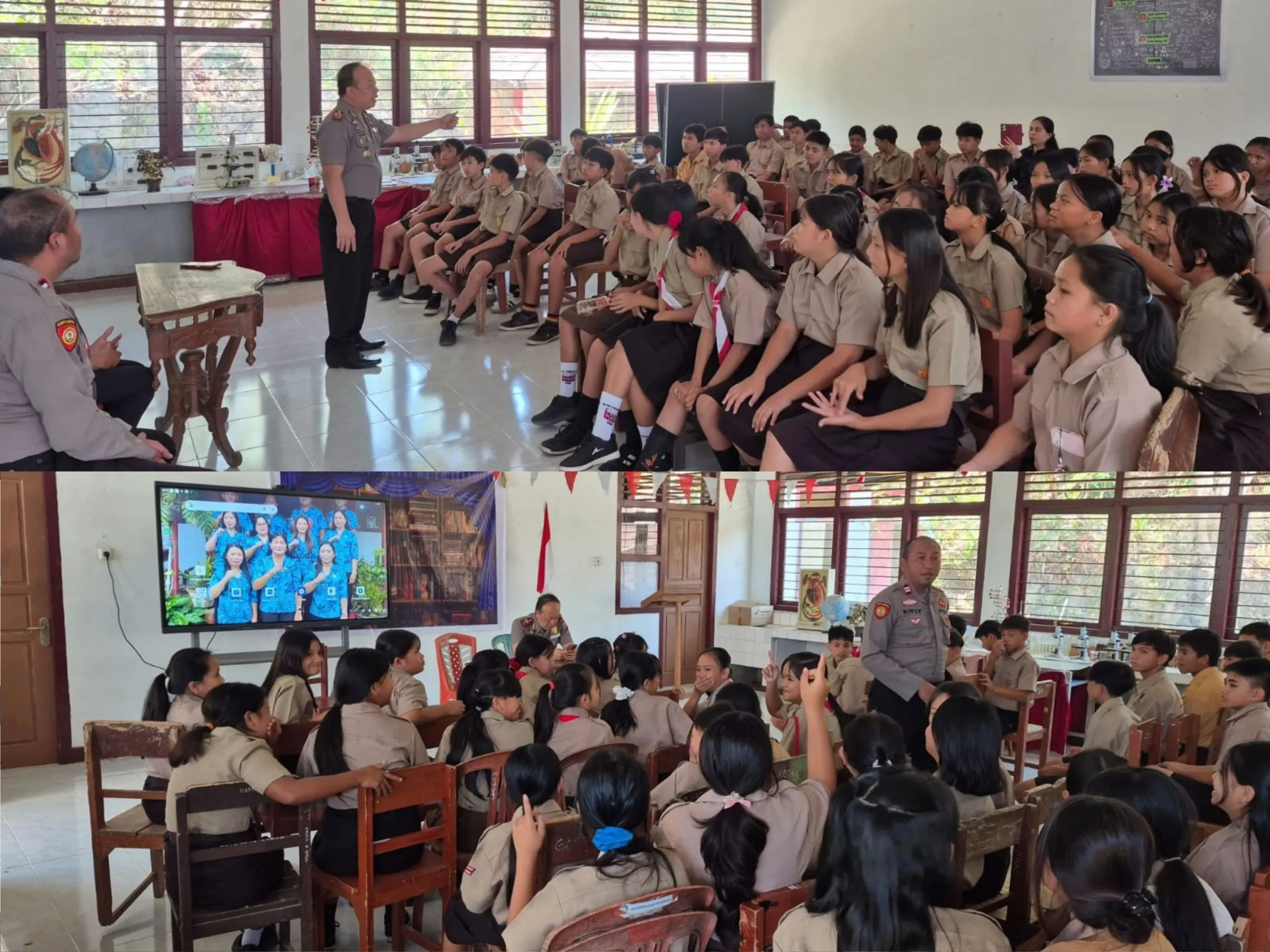 Polsek Eris Edukasi Pelajar SMPN 1 Eris, Tekankan Bahaya Bullying dan Narkoba