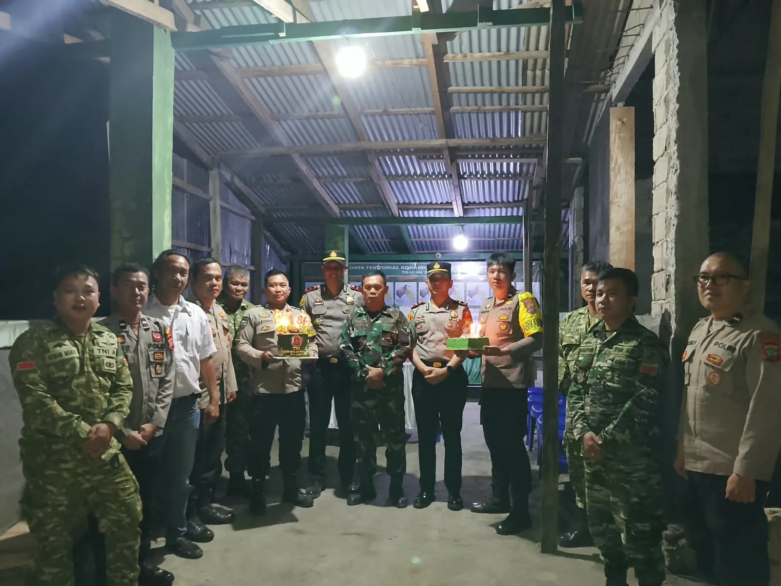 Koramil 1302-09/Langowan Perkuat Sinergitas TNI-Polri.
