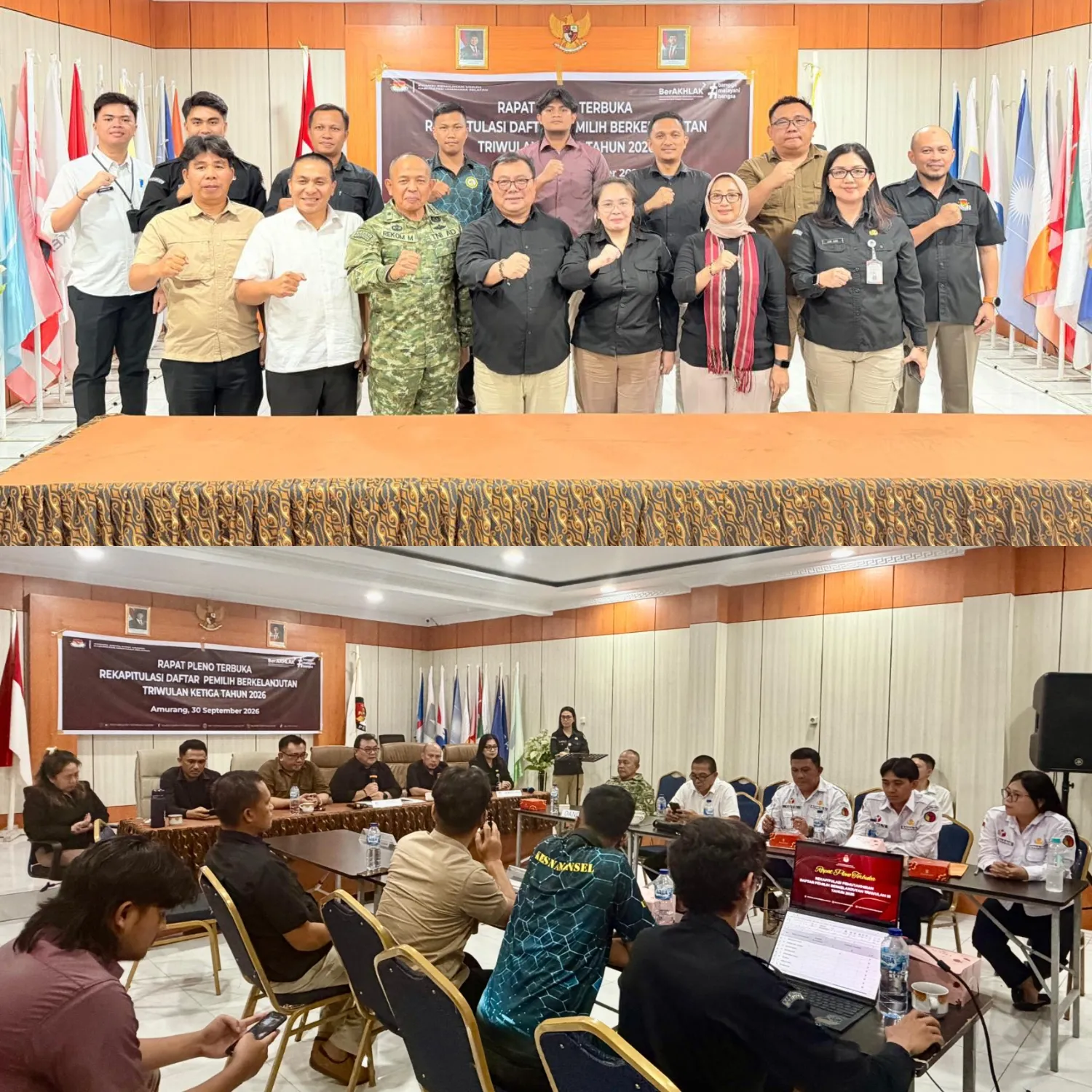 Kodim 1302/Minahasa Kawal Rapat Koordinasi PDPB Triwulan III Di Minsel.