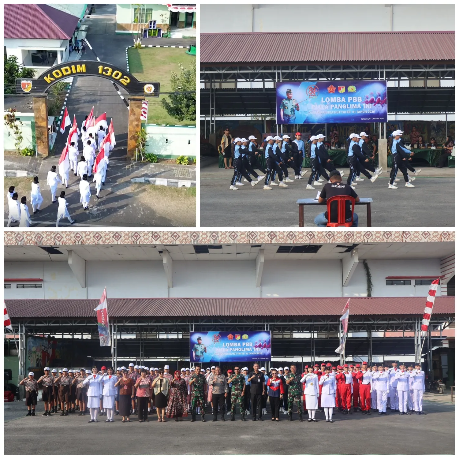 “Semarak HUT Ke-81 TNI, Kodim 1302/Minahasa Laksanakan Lomba PBB Piala Panglima TNI.”