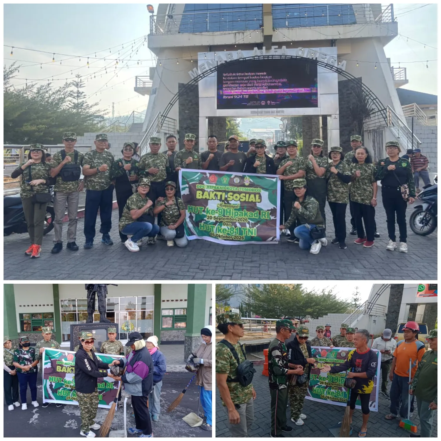 Semarak HUT TNI Ke-81, Koramil 06/Tomohon Dampingi Jalan Sehat HIPAKAD.