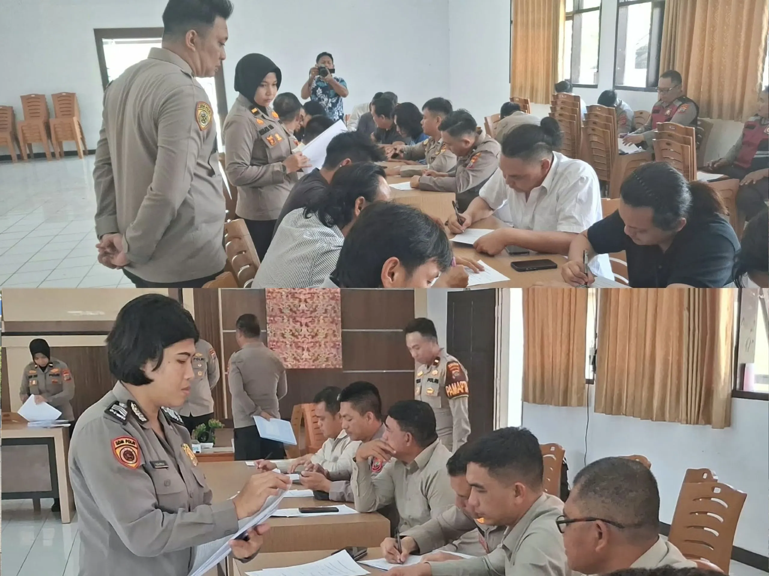 Polres Minahasa Perkuat Pembinaan Personel Lewat Konseling Psikologi dan Tes Senjata Api Dari Biro SDM Polda Sulut